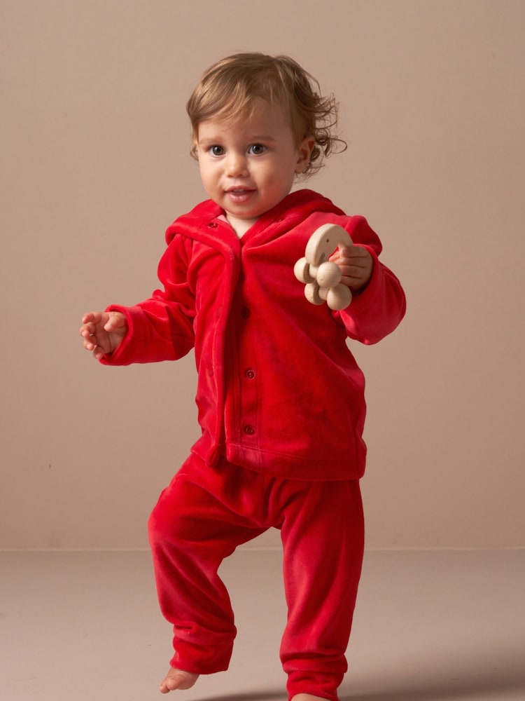 Angel & Rocket Red Baby Rune Santa Velour Set - Image 5 of 9