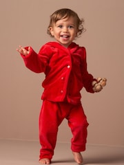 Angel & Rocket Red Baby Rune Santa Velour Set - Image 7 of 9