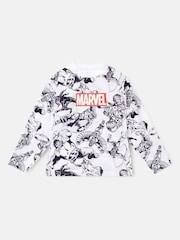 Angel & Rocket Grey Marvel Woven Jersey 100% Cotton Pyjamas Set - Image 5 of 8