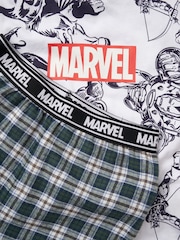 Angel & Rocket Grey Marvel Woven Jersey 100% Cotton Pyjamas Set - Image 8 of 8