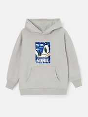 Angel & Rocket Grey Sonic Sequin 100% Cotton Hoodie - Image 5 of 7