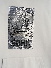 Angel & Rocket Grey Sonic Sequin 100% Cotton Hoodie - Image 7 of 7