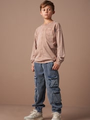 Angel & Rocket Blue Joseph Washed Corduroy Skater 100% Cotton Trousers - Image 2 of 5