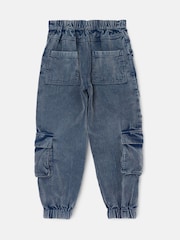 Angel & Rocket Blue Joseph Washed Corduroy Skater 100% Cotton Trousers - Image 4 of 5