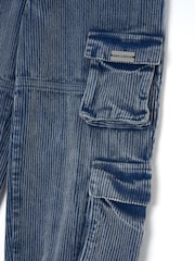 Angel & Rocket Blue Joseph Washed Corduroy Skater 100% Cotton Trousers - Image 5 of 5