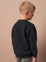 Angel & Rocket Grey Minecraft Graphic Washed Sweatshirt - Image 2 of 7