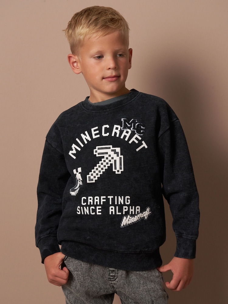 Angel & Rocket Minecraft Graphic Washed Hanorac - Image 3 of 7