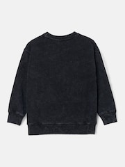 Angel & Rocket Grey Minecraft Graphic Washed Sweatshirt - Image 6 of 7