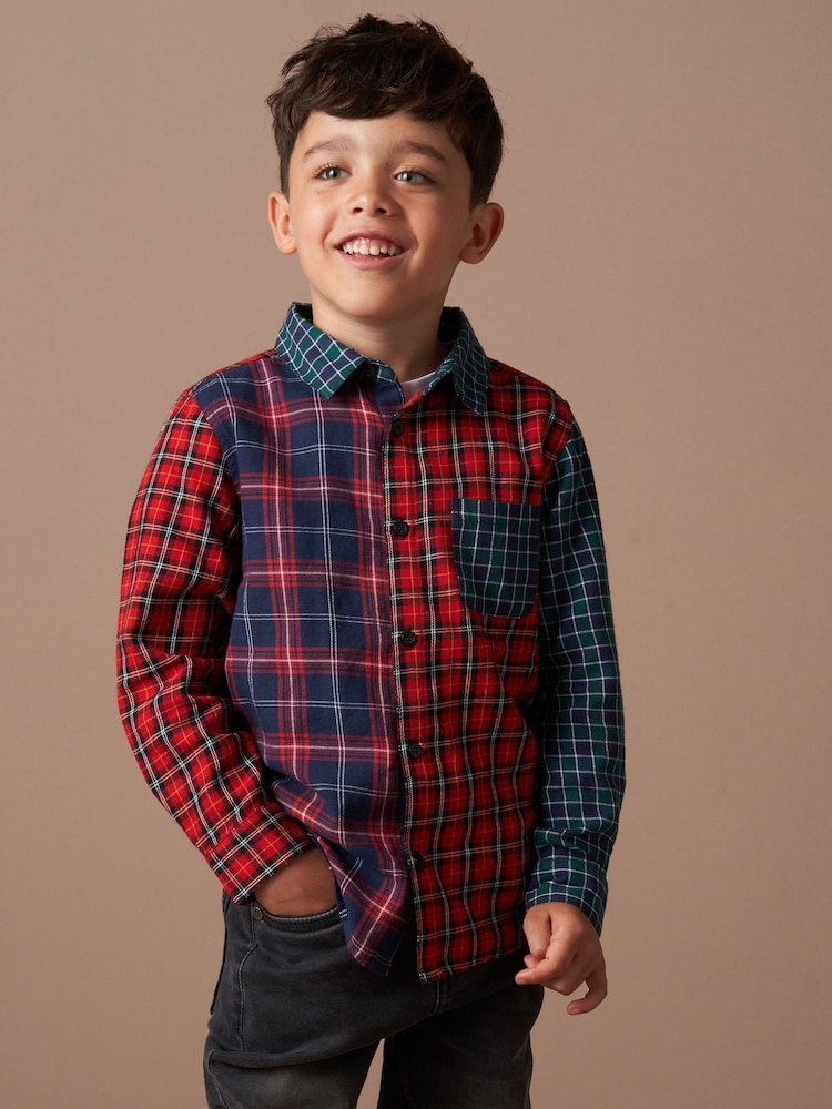 Angel & Rocket Red 100% Cotton Lewis Mixed Check Shirt - Image 1 of 8