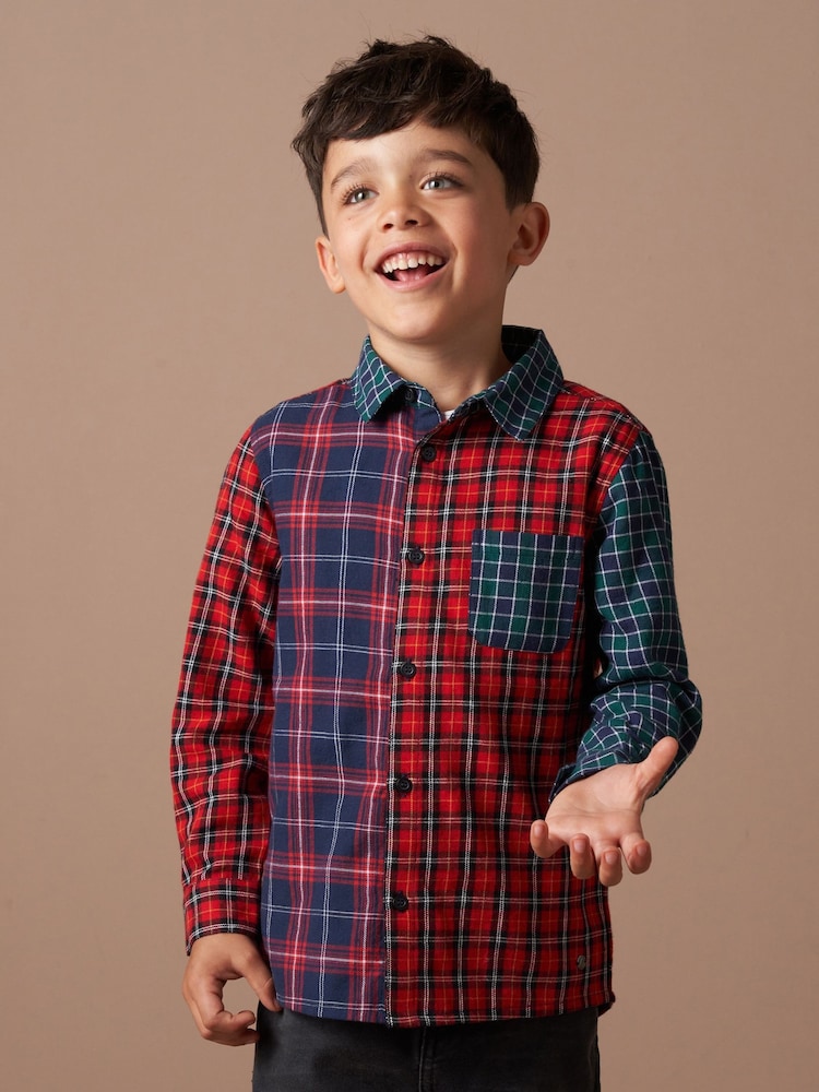 Angel & Rocket Red 100% Cotton Lewis Mixed Check Shirt - Image 3 of 8