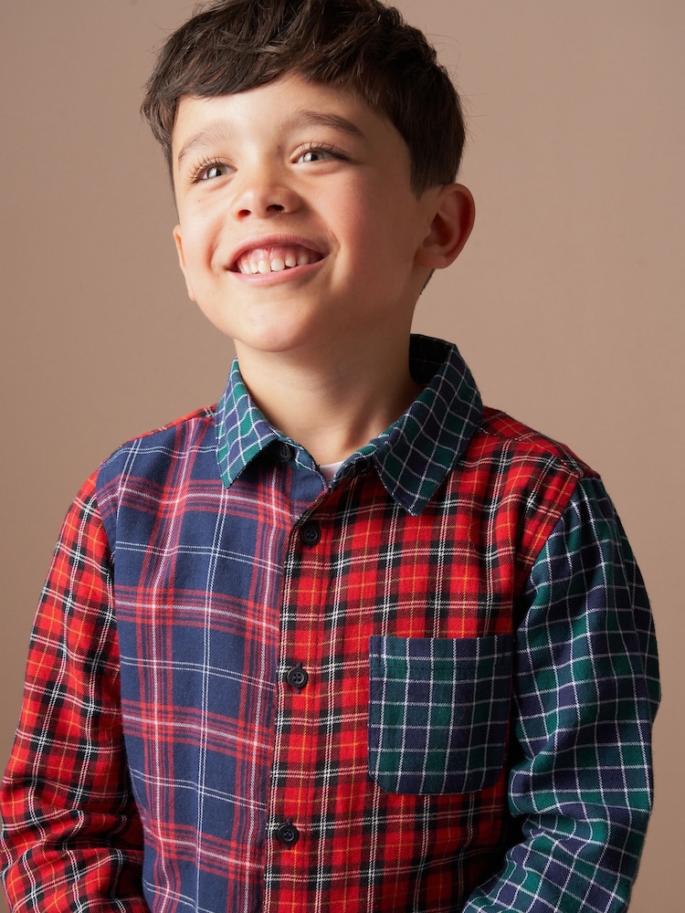 Angel & Rocket Red 100% Cotton Lewis Mixed Check Shirt - Image 4 of 8