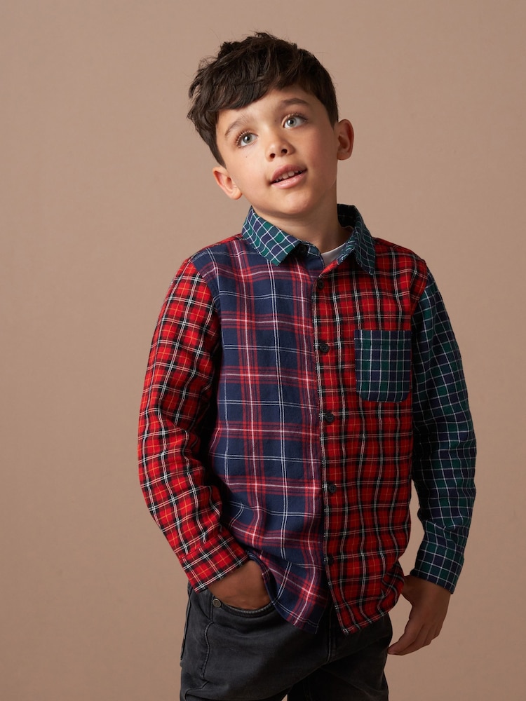 Angel & Rocket Red 100% Cotton Lewis Mixed Check Shirt - Image 5 of 8