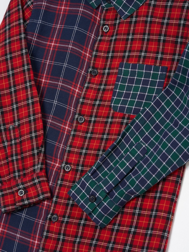 Angel & Rocket Red 100% Cotton Lewis Mixed Check Shirt - Image 8 of 8