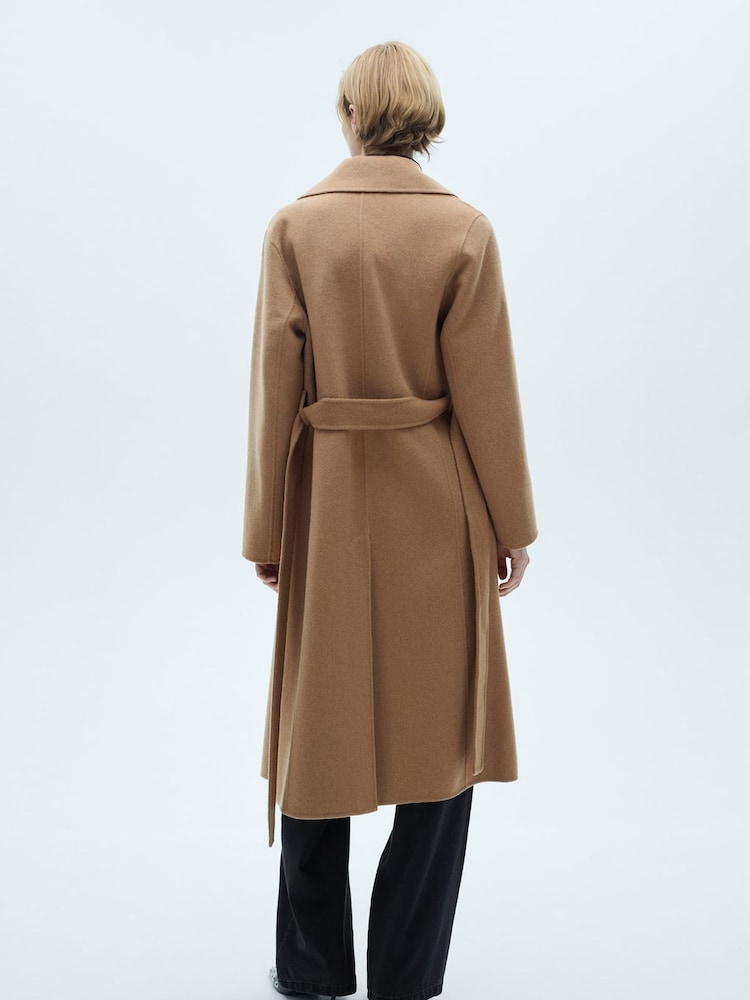 Mango Cream Belted Handmade Coat - Image 2 of 7