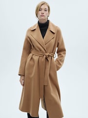Mango Cream Belted Handmade Coat - Image 4 of 7