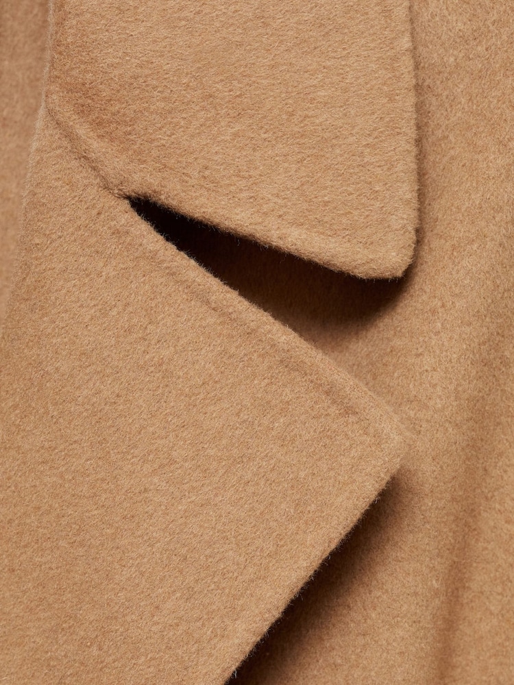 Mango Cream Belted Handmade Coat - Image 7 of 7 Mango Cream Belted Handmade Coat - Image 7 of 7