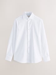 White/White Slim Fit Signature 100% Cotton Textured Long Sleeve Shirt 2 Pack - Image 6 of 7