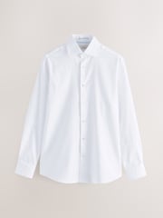 White/White Slim Fit Signature 100% Cotton Textured Long Sleeve Shirt 2 Pack - Image 7 of 7