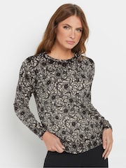 M&Co Natural Lace Crew Neck Jumper - Image 1 of 5