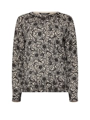 M&Co Natural Lace Crew Neck Jumper - Image 5 of 5