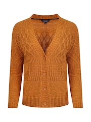 rjava - Weird Fish Amiens Eco Outfitter Mešani šiv pletena jopa - Slika 2 iz 3