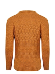 rjava - Weird Fish Amiens Eco Outfitter Mešani šiv pletena jopa - Slika 3 iz 3