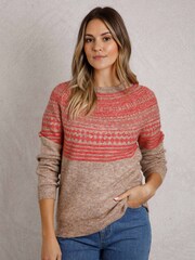 Weird Fish Cream Miska Eco Fair Isle Jumper - Image 1 of 6