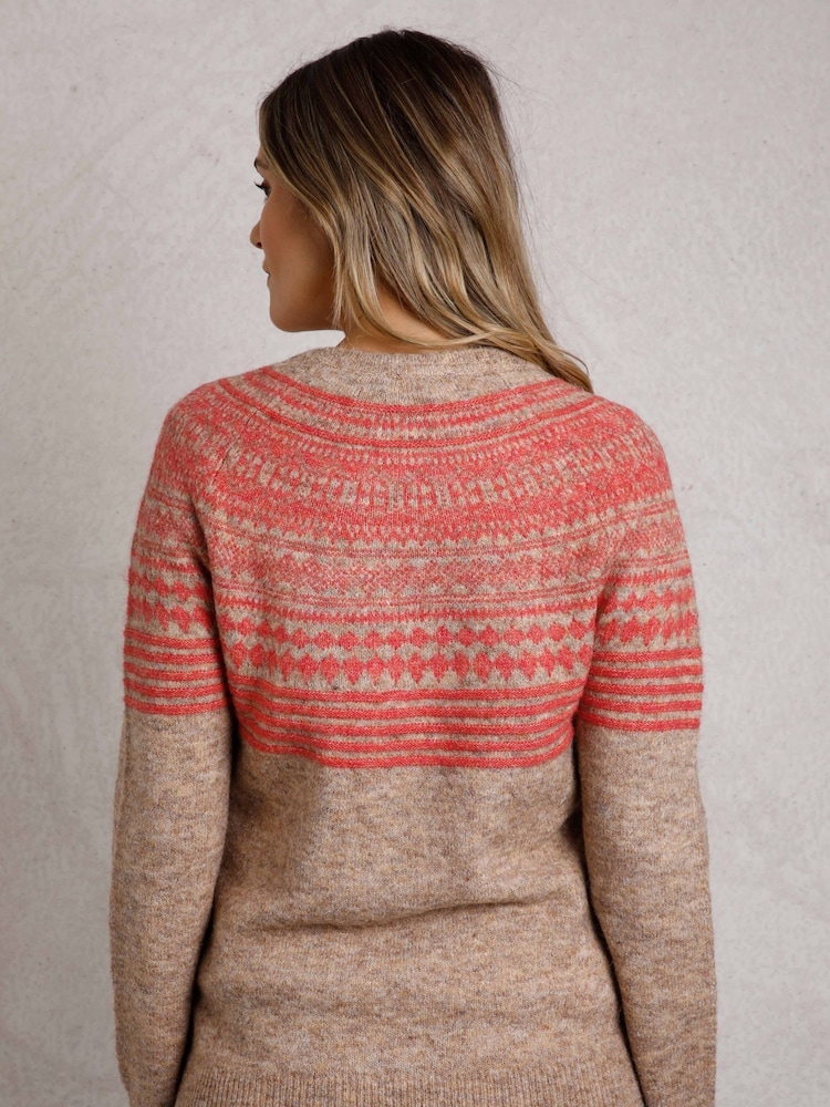 Weird Fish Cream Miska Eco Fair Isle Jumper - Image 2 of 6