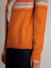 Oranžna - Weird Fish Hatty Eco Fair Isle pletena jopa - Slika 5 iz 9