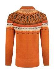 Oranžna - Weird Fish Hatty Eco Fair Isle pletena jopa - Slika 9 iz 9