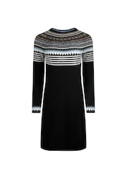 Weird Fish Blakely Eco Fair Isle Knitted Dress - Image 7 of 7