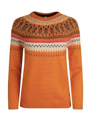 Weird Fish Orange Weird Fish Lowell Eco FairIsle Pattern Jumper - Image 6 of 7