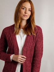 rožnata - Weird Fish Amiens Eco Outfitter Mešani šiv pletena jopa - Slika 1 iz 3