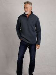 Weird Fish Stowe Recycled 1/4 Zip Soft Knit 100% Organic cotton Sweatshirt - Image 1 of 3