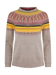 Weird Fish Grey Weird Fish Lowell Eco FairIsle Pattern Jumper - Image 2 of 3