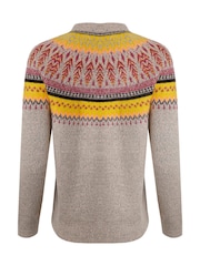 Weird Fish Grey Weird Fish Lowell Eco FairIsle Pattern Jumper - Image 3 of 3