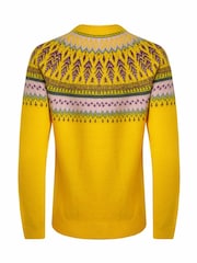 Weird Fish Yellow Weird Fish Lowell Eco FairIsle Pattern Jumper - Image 7 of 7