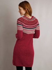 Weird Fish Blakely Eco Fair Isle Knitted Dress - Image 3 of 5