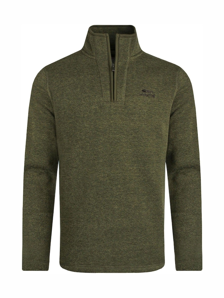 Weird Fish Stowe Recycled 1/4 Zip Soft Knit 100% Organic cotton Sweatshirt - Image 2 of 3