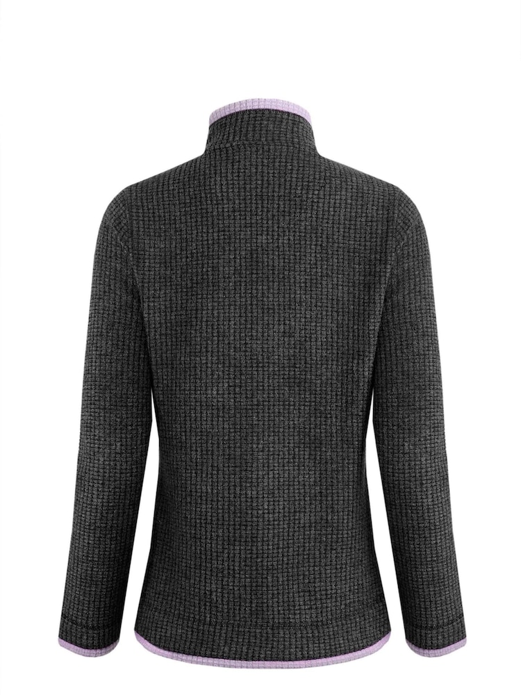 Weird Fish Black Beyonce 1/4 Zip Grid Fleece - Image 6 of 6