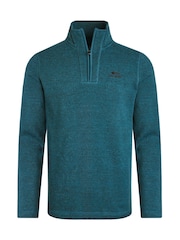 Weird Fish Stowe Recycled 1/4 Zip Soft Knit 100% Organic cotton Sweatshirt - Image 2 of 3