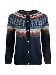 modra - Weird Fish Hatty Eco Fair Isle pletena jopa - Slika 2 iz 3
