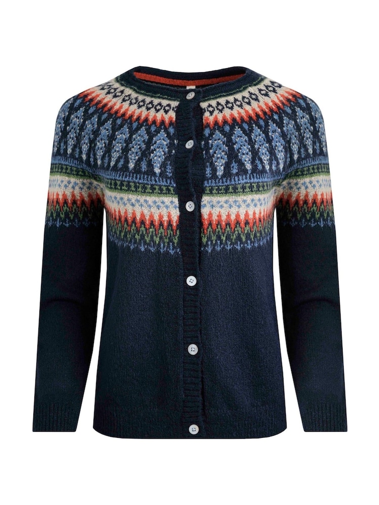 modra - Weird Fish Hatty Eco Fair Isle pletena jopa - Slika 2 iz 3