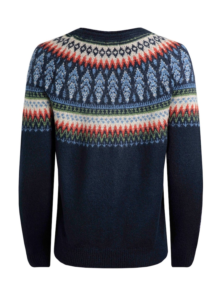 modra - Weird Fish Hatty Eco Fair Isle pletena jopa - Slika 3 iz 3