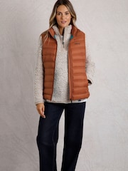 Оранжевый - Weird Fish Atissa Lightweight Padded Gilet - Image 1 of 3
