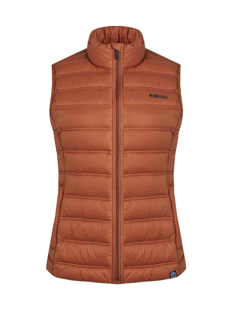 Оранжевый - Weird Fish Atissa Lightweight Padded Gilet - Image 2 of 3