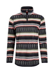 Weird Fish Black/Grey Weird Fish Reena 1/4 Zip Printed Microfleece Sweatshirt - Image 6 of 7