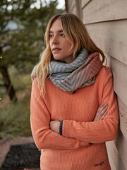Weird Fish Orange Beyonce 1/4 Zip Grid Fleece - Image 1 of 9