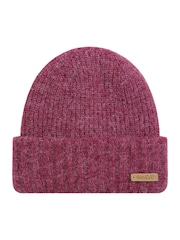 Weird Fish Pink Neve Double Rib Beanie Hat - Image 1 of 2