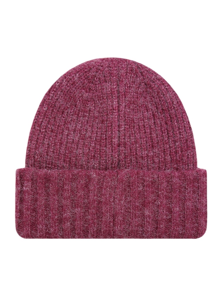 Weird Fish Pink Neve Double Rib Beanie Hat - Image 2 of 2